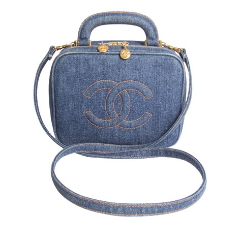 chanel vanity denim bag|second hand chanel vanity bags.